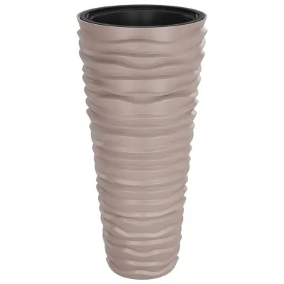 vidaXL Korito z odstranljivo notranjostjo mocha 18/45 L PP relief