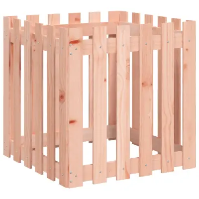 vidaXL Vrtno korito z ograjico 60x60x60 cm trden les douglas