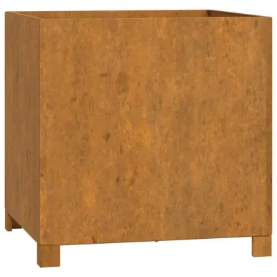 vidaXL Cvetlično korito z nogami zarjavelo 49x47x50 cm corten jeklo