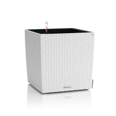 LECHUZA Cvetlično korito CUBE Cottage 40 ALL-IN-ONE bela