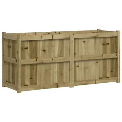 vidaXL Vrtno cvetlično korito 150x50x70 cm impregnirana borovina