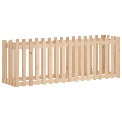 vidaXL Vrtna visoka greda z ograjico 200x50x70 cm trdna borovina