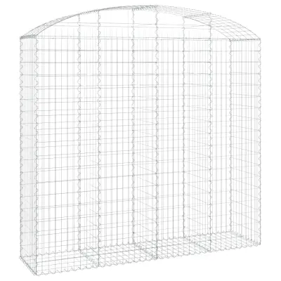 vidaXL Obokana gabonska košara 200x50x180/200 cm pocinkano železo