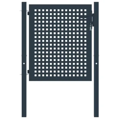 vidaXL Vrata za ograjo antracitna 102x125 cm jeklo