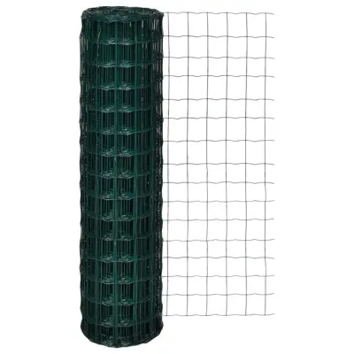 vidaXL Evro ograja iz jekla 10 x 1,5 m zelena