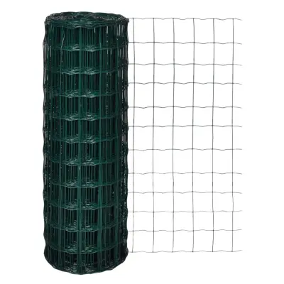 vidaXL Evro ograja iz jekla 25x1,7 m zelena