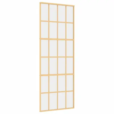 vidaXL Drsna vrata zlata 76x205 cm prozorno ESG steklo in aluminij