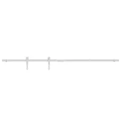 vidaXL Mini komplet za drsna vrata omare iz jekla bel 152 cm