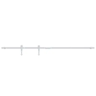 vidaXL Mini komplet za drsna vrata omare iz jekla bel 152 cm