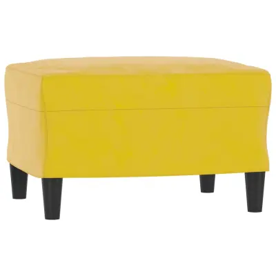 vidaXL Stolček za noge rumen 60x50x41 cm žamet