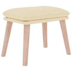 vidaXL Stolček za noge krem 45x29,5x35 cm blago