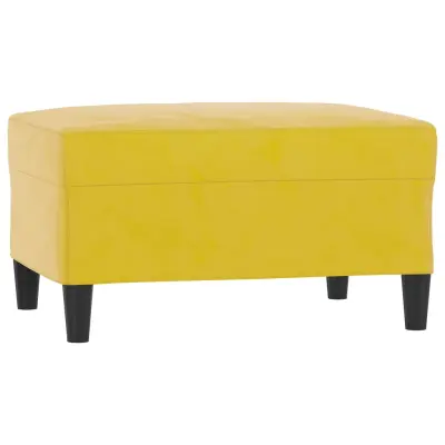 vidaXL Stolček za noge rumen 70x55x41 cm žamet