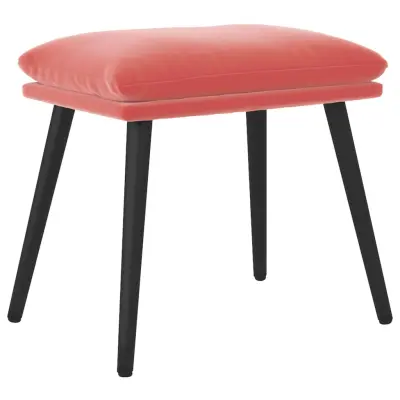 vidaXL Stolček za noge roza 45x29,5x35 cm žamet