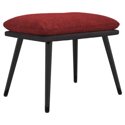 vidaXL Stolček za noge vinsko rdeč 45x29,5x35 cm blago in umetno usnje