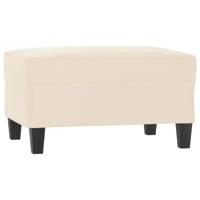 vidaXL Stolček za noge bež 70x55x41 cm tkanina iz mikrovlaken