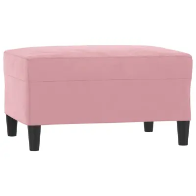 vidaXL Stolček za noge roza 70x55x41 cm žamet