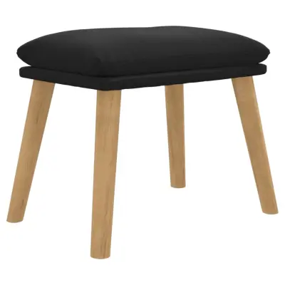 vidaXL Stolček za noge črn 45x29,5x35 cm žamet
