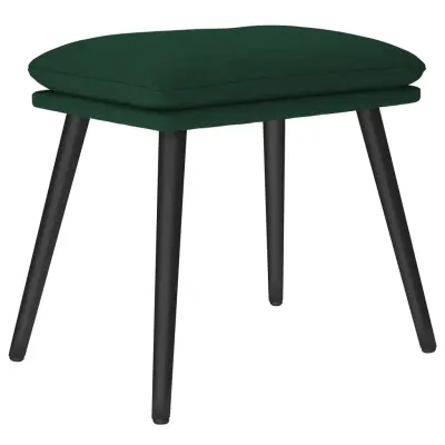 vidaXL Stolček za noge temno zelen 45x29,5x35 cm blago