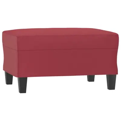 vidaXL Stolček za noge vinsko rdeč 70x55x41 cm umetno usnje