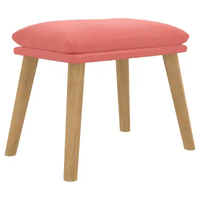 vidaXL Stolček za noge roza 45x29,5x35 cm žamet