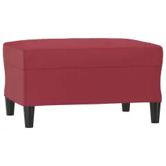 vidaXL Stolček za noge vinsko rdeč 70x55x41 cm umetno usnje