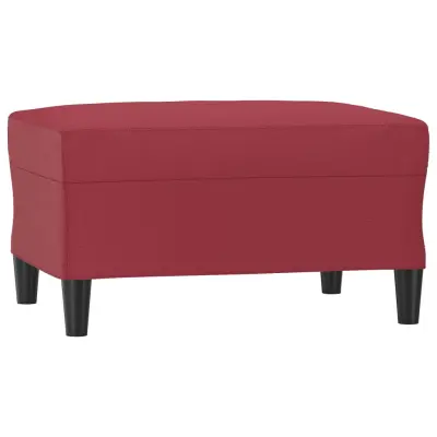 vidaXL Stolček za noge vinsko rdeč 70x55x41 cm umetno usnje