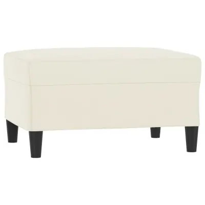 vidaXL Stolček za noge krem 70x55x41 cm žamet