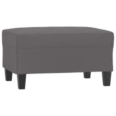 vidaXL Stolček za noge siv 70x55x41 cm umetno usnje