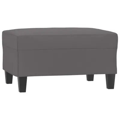 vidaXL Stolček za noge siv 70x55x41 cm umetno usnje