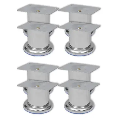 vidaXL Noge za kavč 8 kosov okrogle krom 60 mm