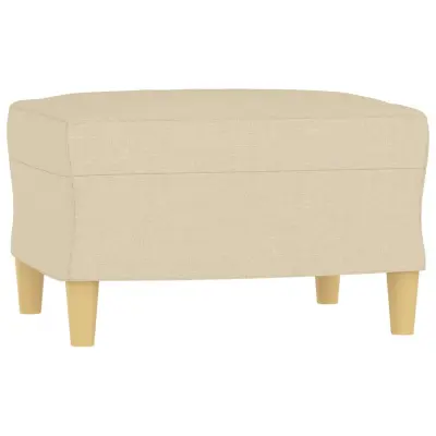 vidaXL Stolček za noge krem 60x50x41 cm blago
