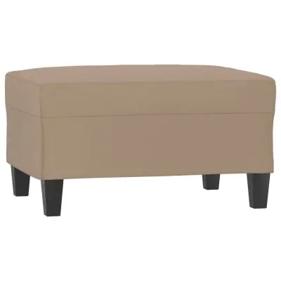 vidaXL Stolček za noge kapučino barve 70x55x41 cm umetno usnje