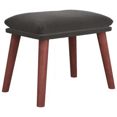 vidaXL Stolček za noge temno siv 45x29,5x35 cm žamet