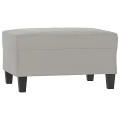 vidaXL Stolček za noge svetlo siv 70x55x41 cm tkanina iz mikrovlaken
