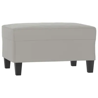 vidaXL Stolček za noge svetlo siv 70x55x41 cm tkanina iz mikrovlaken