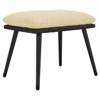 vidaXL Stolček za noge krem 45x29,5x35 cm blago in umetno usnje