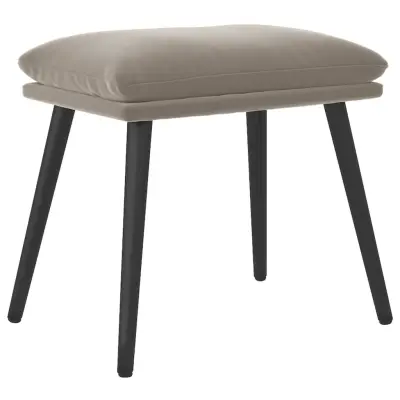 vidaXL Stolček za noge svetlo siv 45x29,5x35 cm žamet
