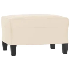 vidaXL Stolček za noge bež 60x50x41 cm tkanina iz mikrovlaken