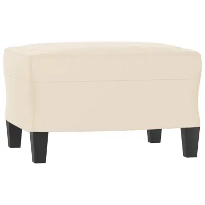 vidaXL Stolček za noge bež 60x50x41 cm tkanina iz mikrovlaken