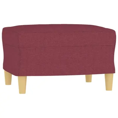 vidaXL Stolček za noge vinsko rdeč 60x50x41 cm blago