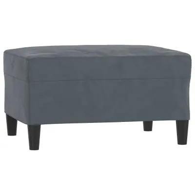 vidaXL Stolček za noge temno siv 70x55x41 cm žamet