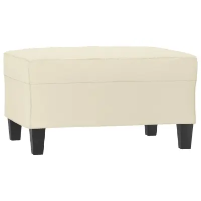 vidaXL Stolček za noge krem 70x55x41 cm umetno usnje