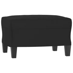 vidaXL Stolček za noge črn 60x50x41 cm tkanina iz mikrovlaken