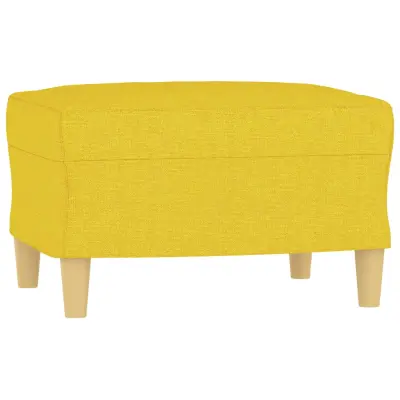vidaXL Stolček za noge svetlo rumen 60x50x41 cm blago