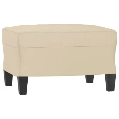 vidaXL Stolček za noge krem 60x50x41 cm tkanina iz mikrovlaken
