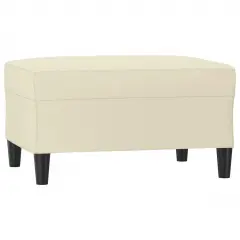 vidaXL Stolček za noge krem 70x55x41 cm umetno usnje