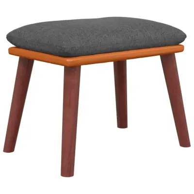 vidaXL Stolček za noge temno siv 45x29,5x35 cm blago in umetno usnje