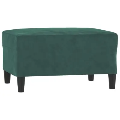 vidaXL Stolček za noge temno zelen 70x55x41 cm žamet