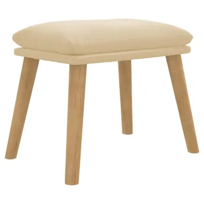 vidaXL Stolček za noge kremno bel 45x29,5x35 cm žamet