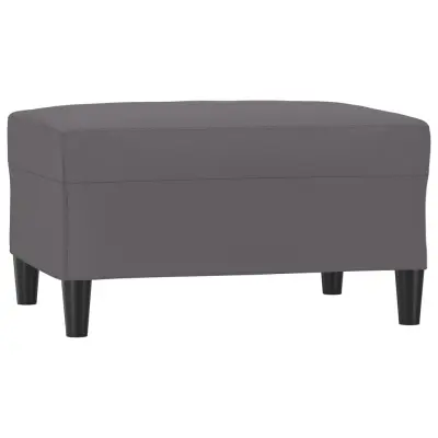 vidaXL Stolček za noge siv 70x55x41 cm umetno usnje